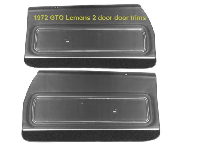 Door Trim Set: 72 Pontiac GTO / LeMans Assembled front pair